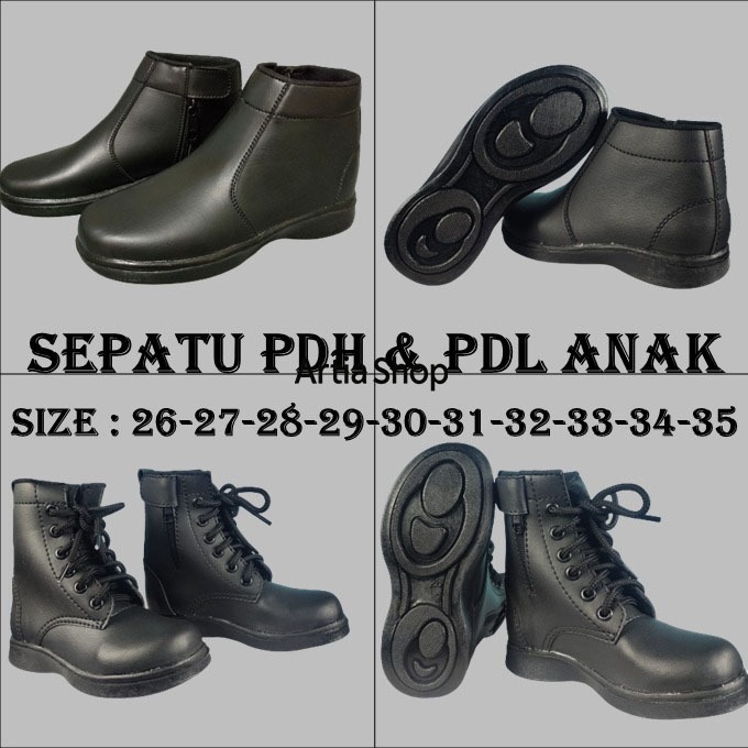 SEPATU PDL & PDH ANAK POLISI PRAMUKA LAKI-LAKI 4 TAHUN SD