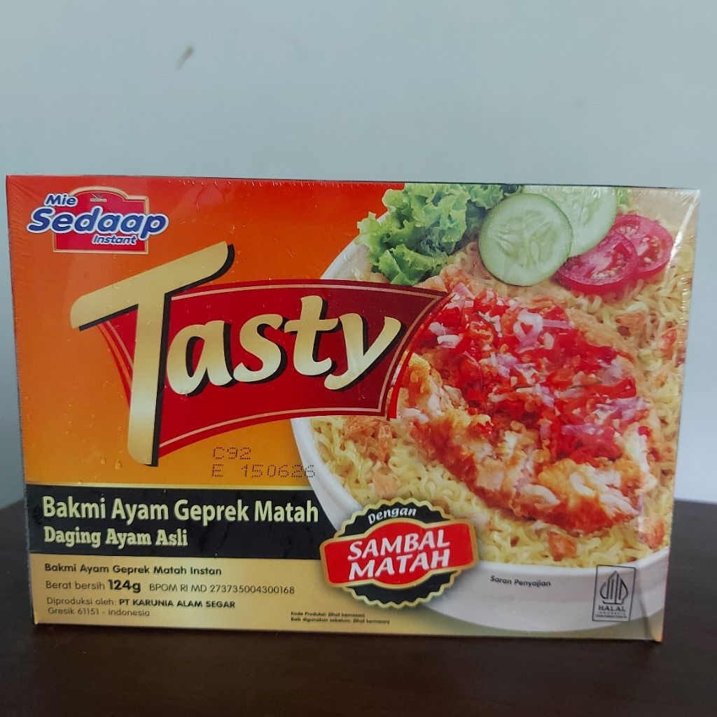Mie Sedaap Sedap Tasty Bakmi Ayam Geprek Matah 1box 124gr