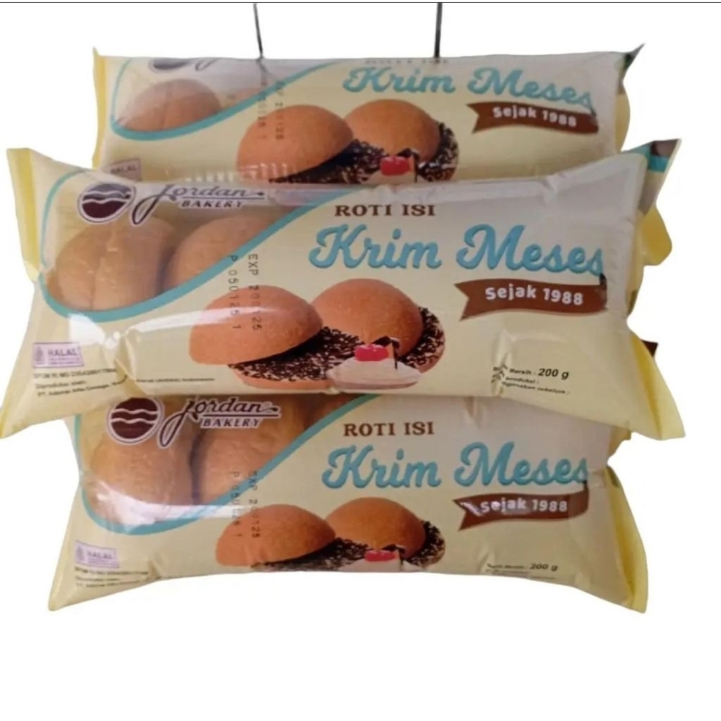 JORDAN BAKERY ROTI ISI KREM MESES KEMASAN ISI 10 PACK ( 2 BUNGKUS ) 1 BUNGKUS ISI 5