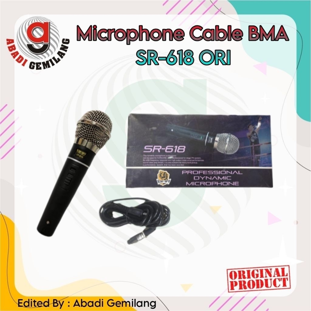 Microphone Kabel BMA SR-618/Mic Kabel BMA SR618 ORIGINAL