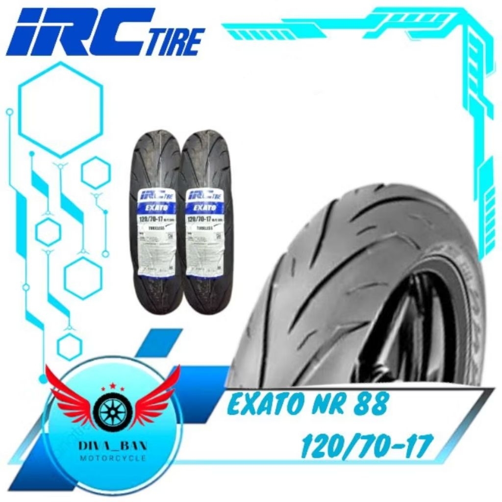 BAN TUBELESS IRC EXATO NR 88 120/70-17