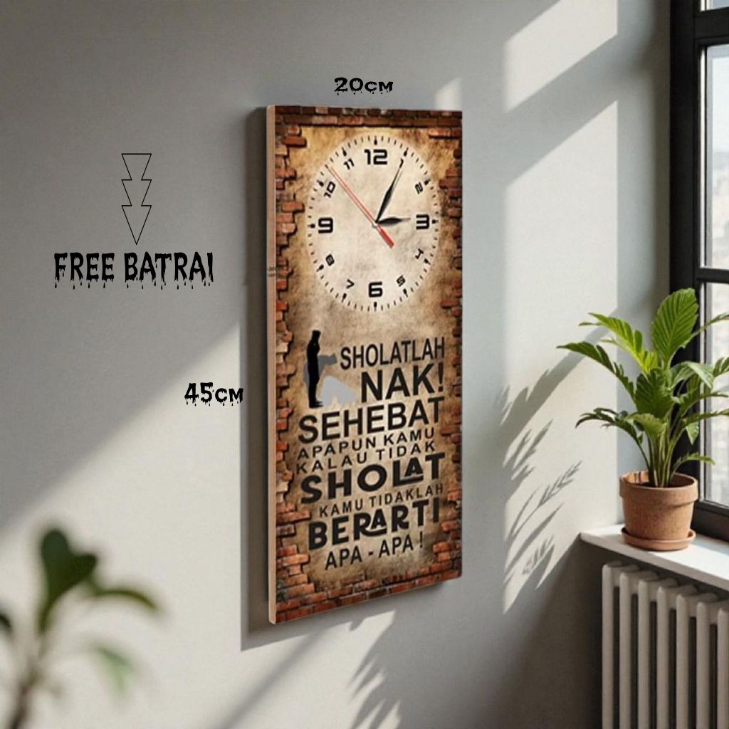 Jam Dinding Motivasi Islami Jam Dinding Quotes Aesthetic Murah