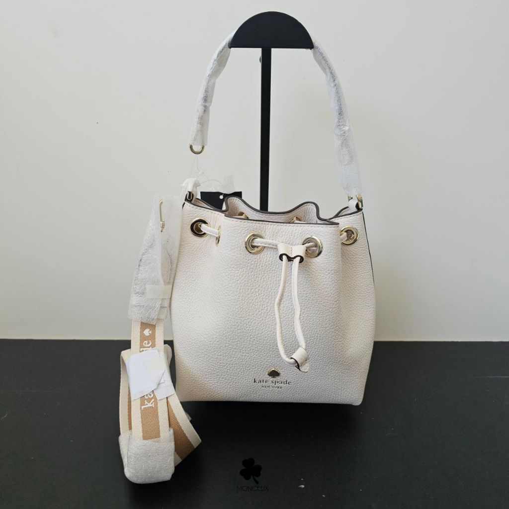 ks Emma Small Bucket Bag White Parchment