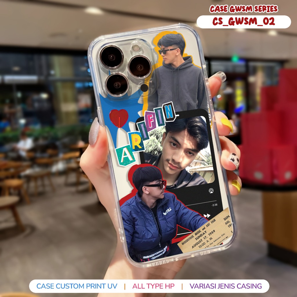Case HP Custom Desain GWSM SERIES  | Casing Custom Full Print UV Softcase Custom All Tipe Hp