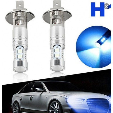 2pcs H1 LED Headlight Bulbs 100W 8000K Ice Blue High Low