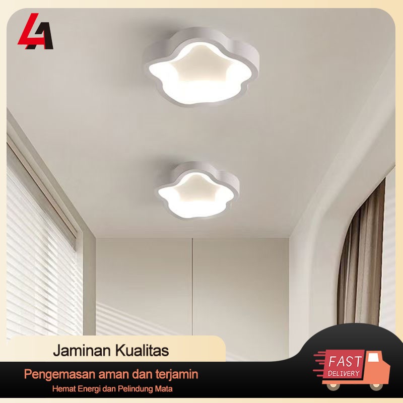Lampu gantung ruang tamu plafon minimalis lampu spotlight downlight 3 warna hias kamar tidur aesthet