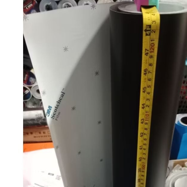 stiker skotlet Hitam doff lebar 123cm