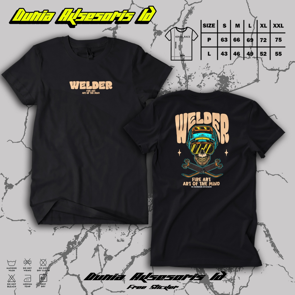 Kaos Anak Welder Indonesia | Kaos Mekanik | Kaos Teknik Mesin | Baju Safety Welder