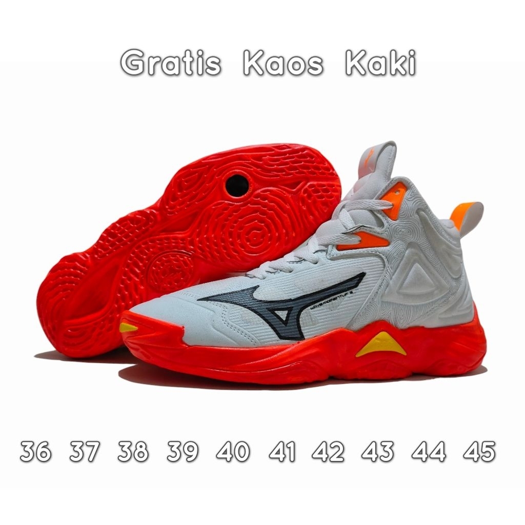 Mizuno Momentum 3 Mid - Sepatu Olahraga Pria Wanita Terbaru - Sepatu Voli Murah - Sepatu Volly Anak