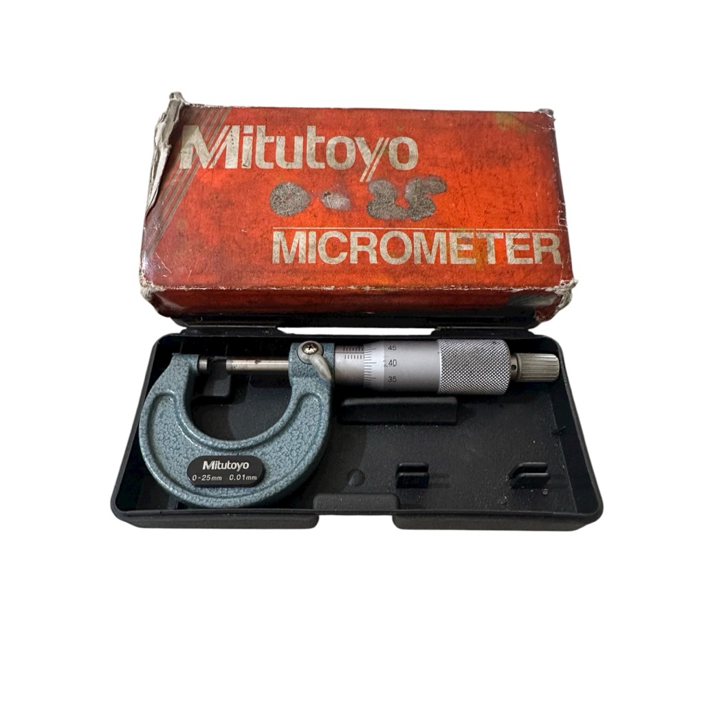 MITUTOYO Micrometer 0-25 mm/0.01 mm 103-137 Brand JAPAN Bekas Mulus