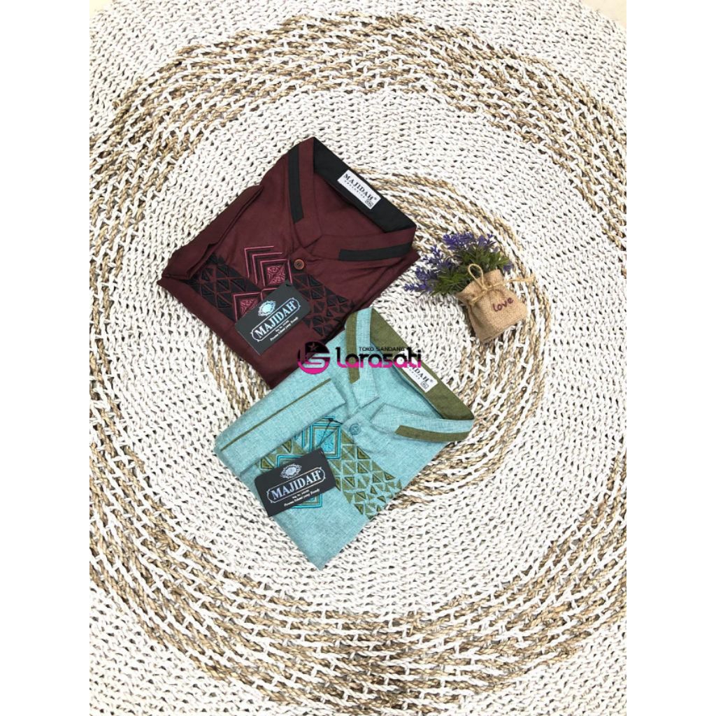 baju Koko merk MAJIDAH dewasa lengan panjang warna terbaru