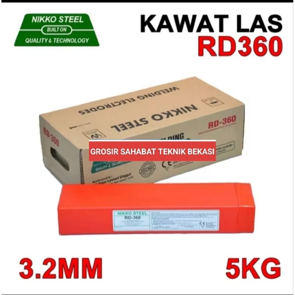 Kawat las RD 360 NIKKO STEEL 3,2x350 mm kemasan 5 kg