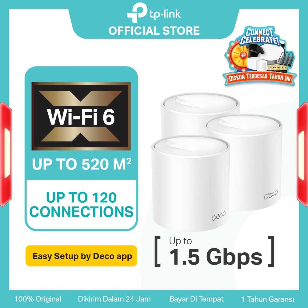 TP-Link Deco X10 | AX1500 Mesh WiFi 6 System | Dual Band | Gigabit | Whole Home Router | Extender