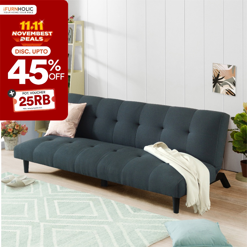 IFURNHOLIC Varyag Sofa Bed Minimalis Ruang Tamu | Sofa Lipat 3 Dudukan