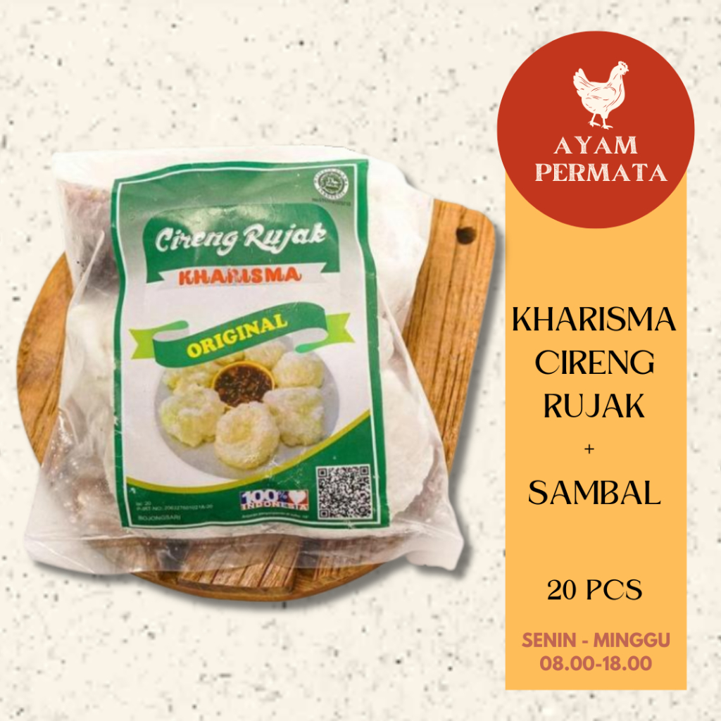 Cireng Rujak Kharisma Original 20 Pcs Halal Keju Pedas Ayam Sapi