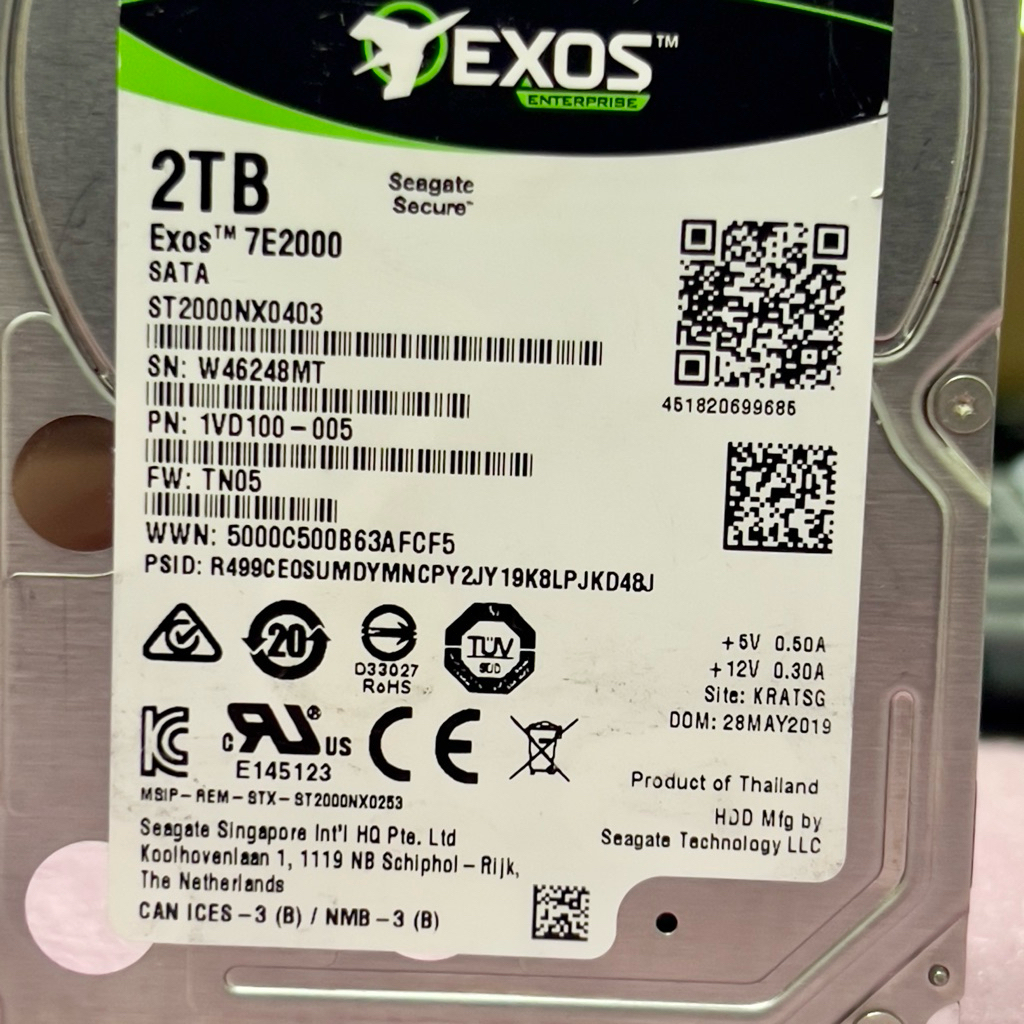 Seagate Exos Enterprise 7E2000 2TB 2.5” SATA 7200RPM — HDD Server Kelas Enterprise