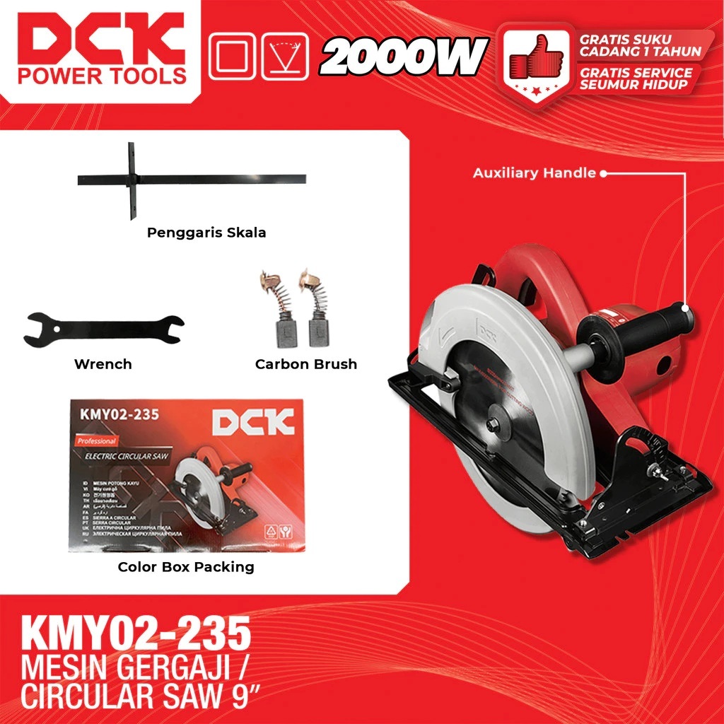DCK KMY02-235 Mesin Gergaji / Circular Saw 9"