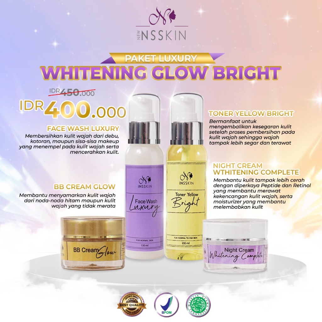PAKET LUXURY WHITENING GLOW BRIGHT