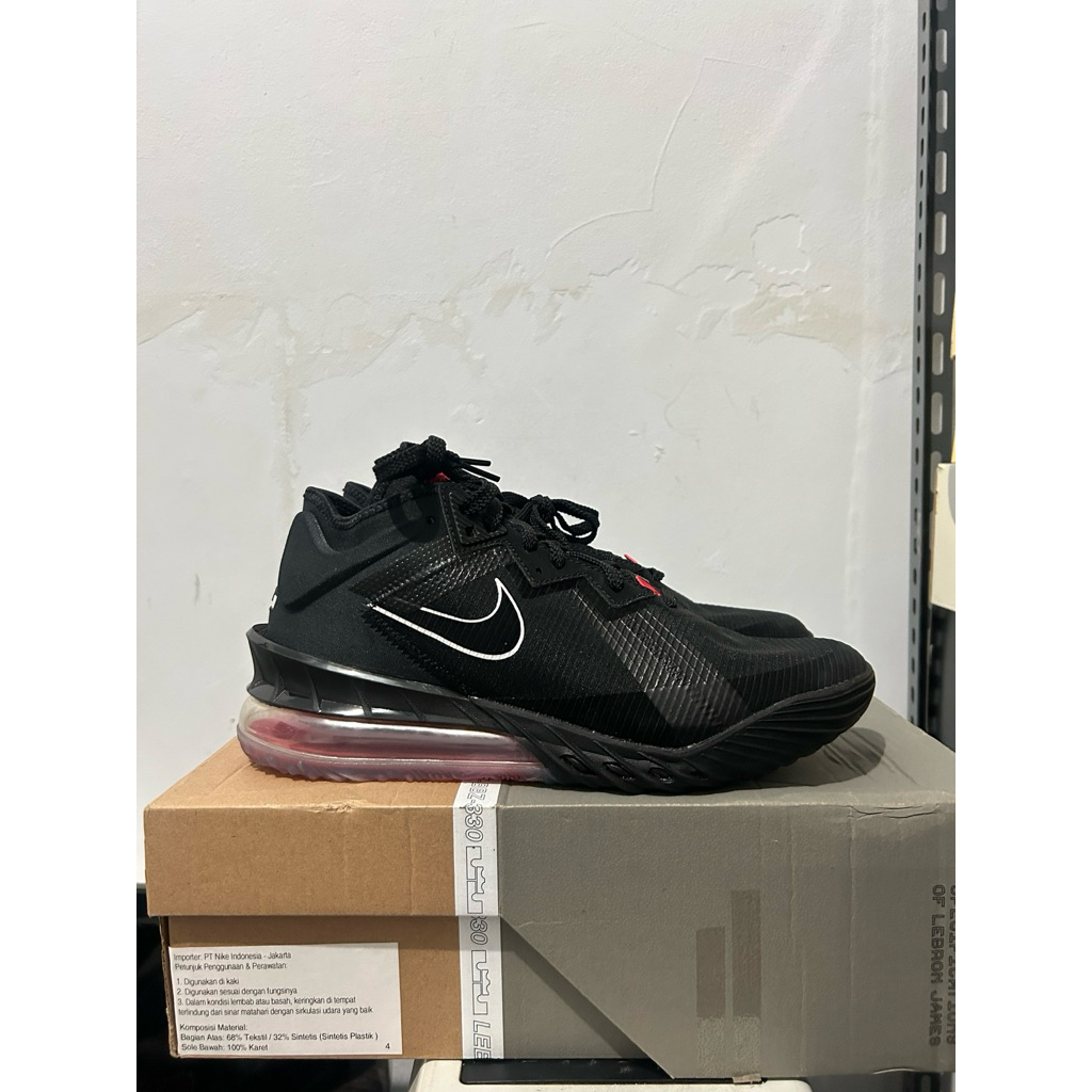 Nike lebron 18 black red (100% authentic)