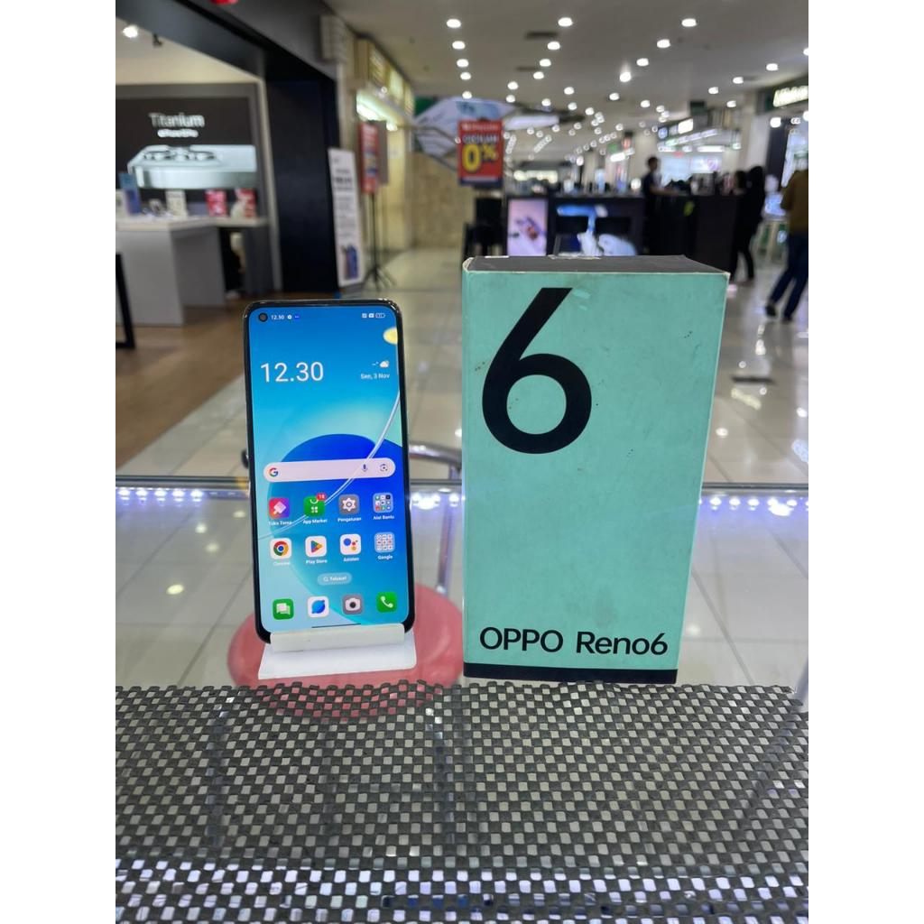 OPPO RENO 6 RENO6 8/128GB SECOND SEKEN BEKAS RAM 8 INTERNAL 128