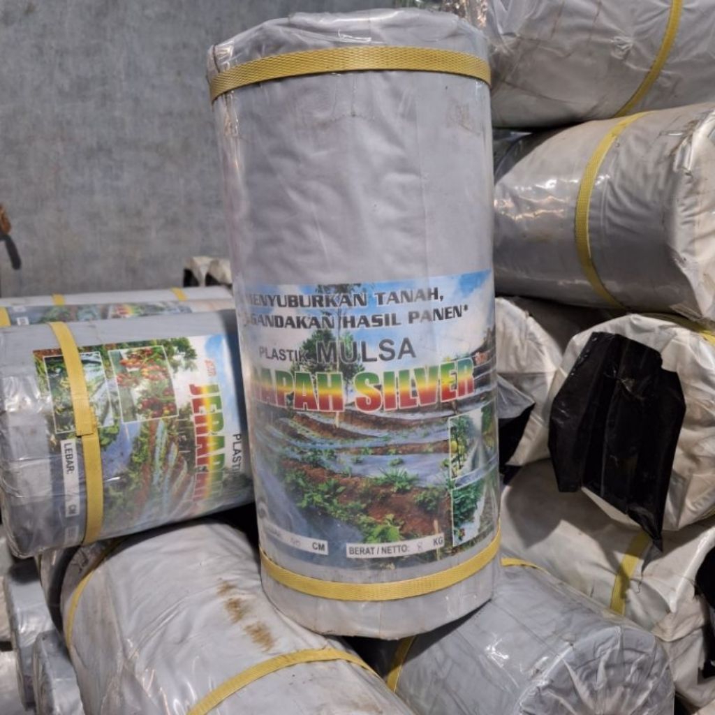 (17kg) Plastik MULSA HITAM PERAK JERAPAH 17KG