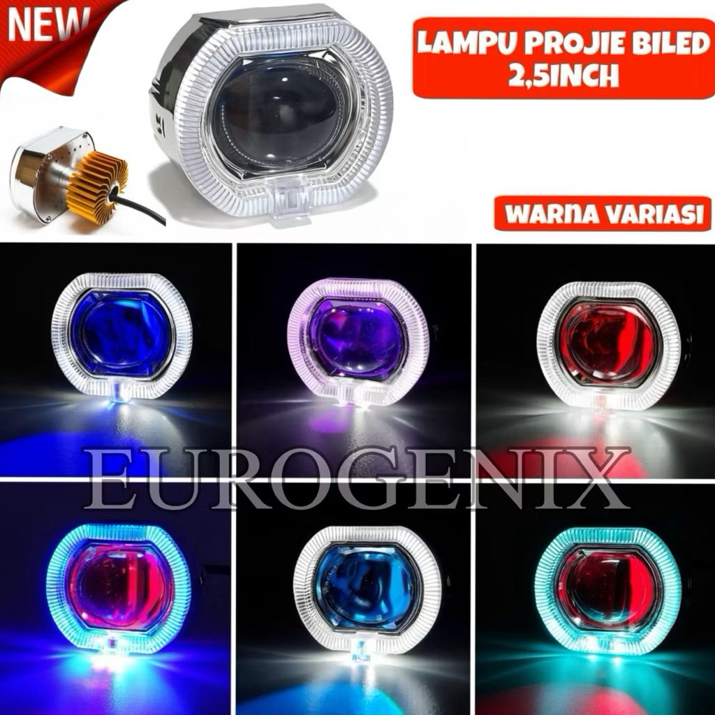 Motor Lampu Depan Projie BILED Headlamp Projie Bi LED Mini 1 Lensa 2,5 Inch