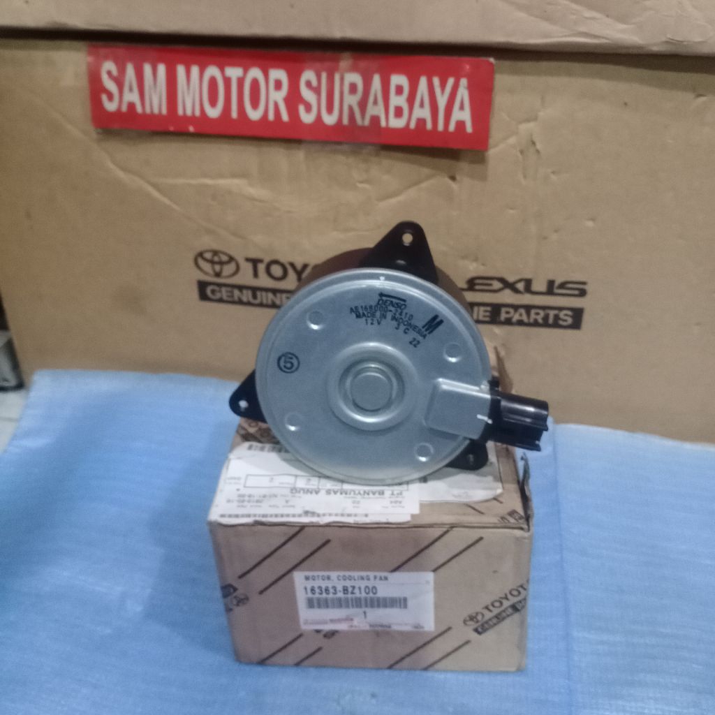 Motor Cooling fan, Dinamo kipas radiator Toyota Avanza 2012, 2015, 2018, 16363-Bz100 Original