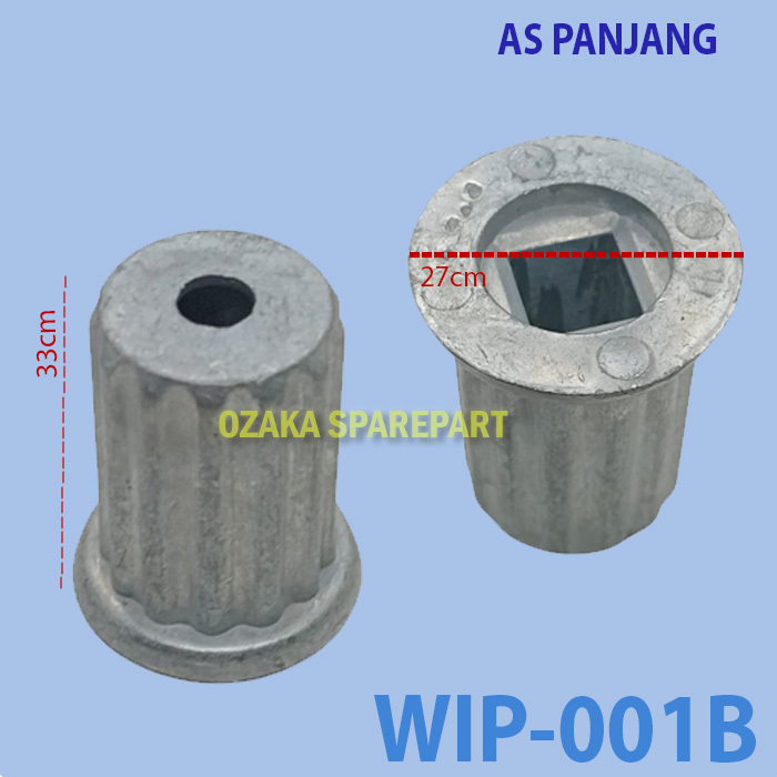 Inti pulsator mesin cuci as kotak PANJANG