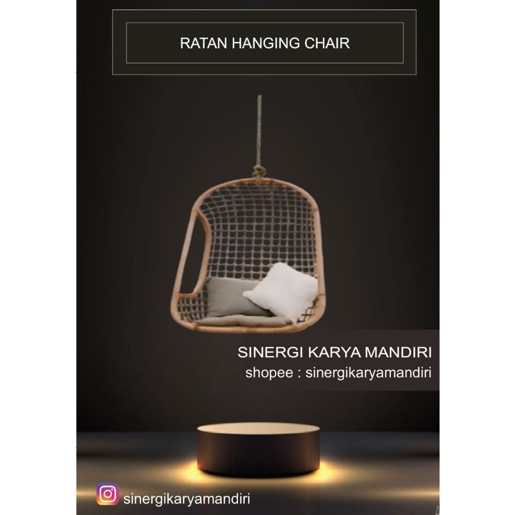 Ayunan Rotan Bahana / Rattan Hanging Chair - Ayunan + Tiang