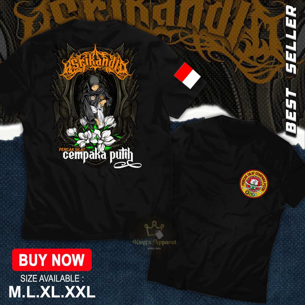 Kaos Baju Distro "SRIKANDI SILAT CEMPAKA PUTIH" Clothing Apparel - Kaos UNISEX - M.L.XL.XXL - KAOS V
