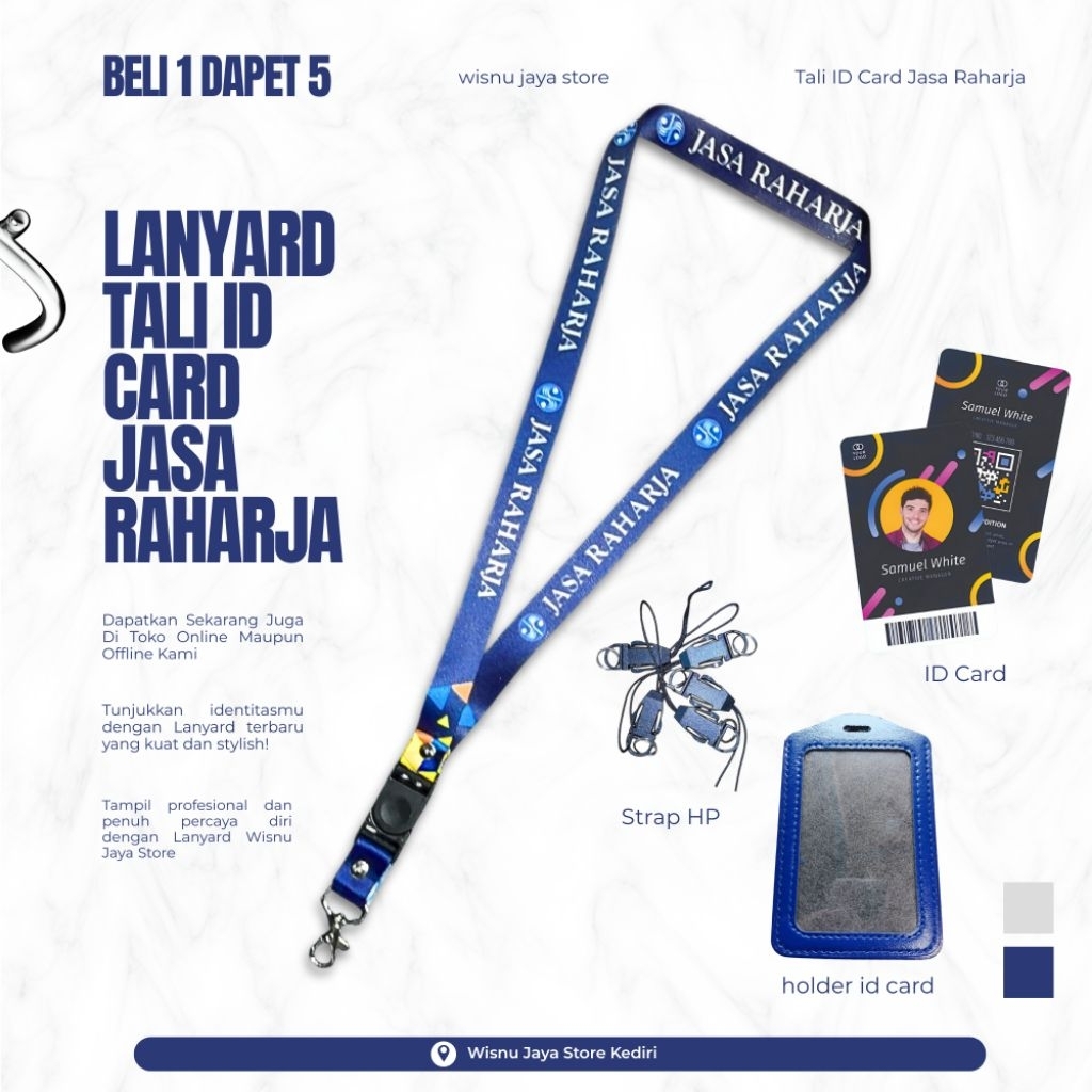 TALI ID CARD JASA RAHARJA | LANYARD JASA RAHARJA  |  LANYARD JASA RAHARJA TERMURAH HARGA GROSIR