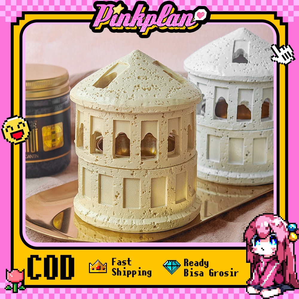 Mabkharah Bulat Dupa Resin Bergaya Arsitektur Romawi  Tempat Bakar Dupa Kemenyan Kastil Eropa Dupa B