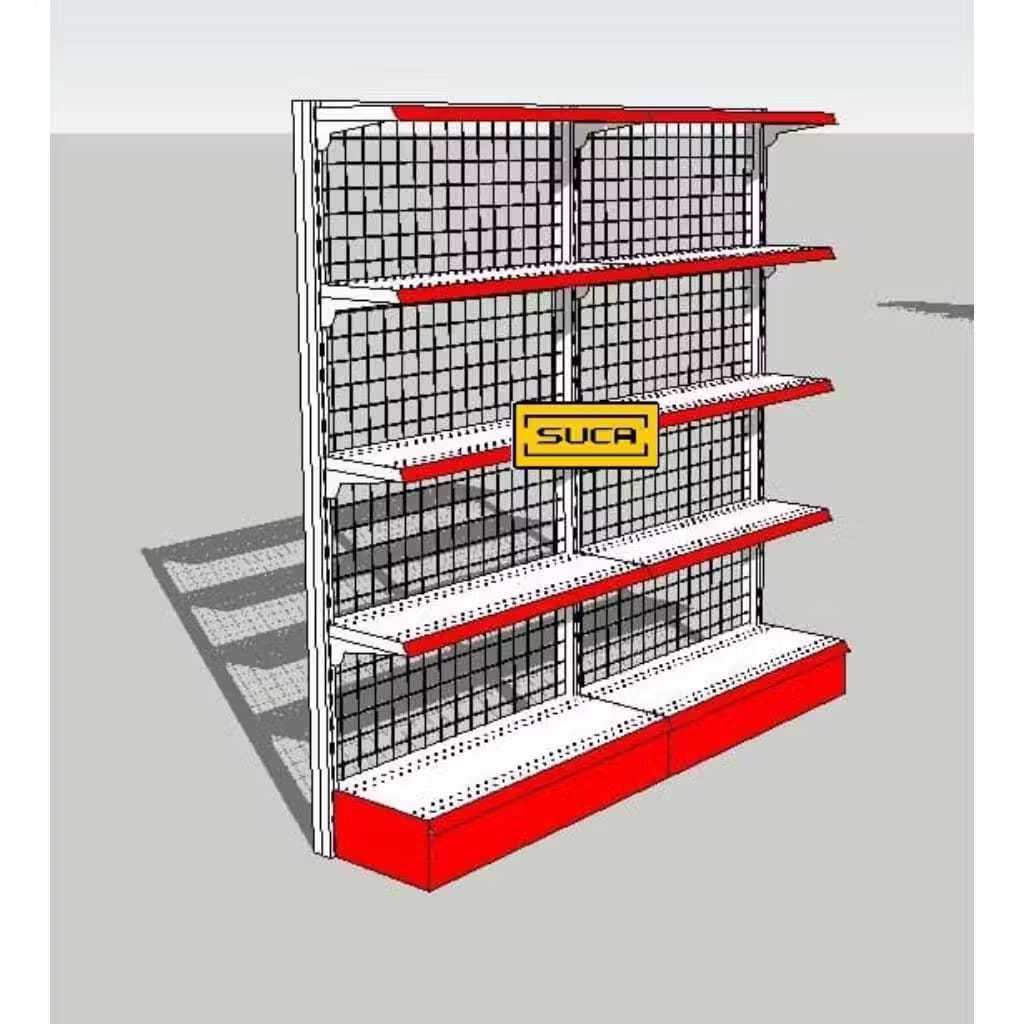 Rak Minimarket Wall Gondola - 1 Unit Start 1 unit Connect