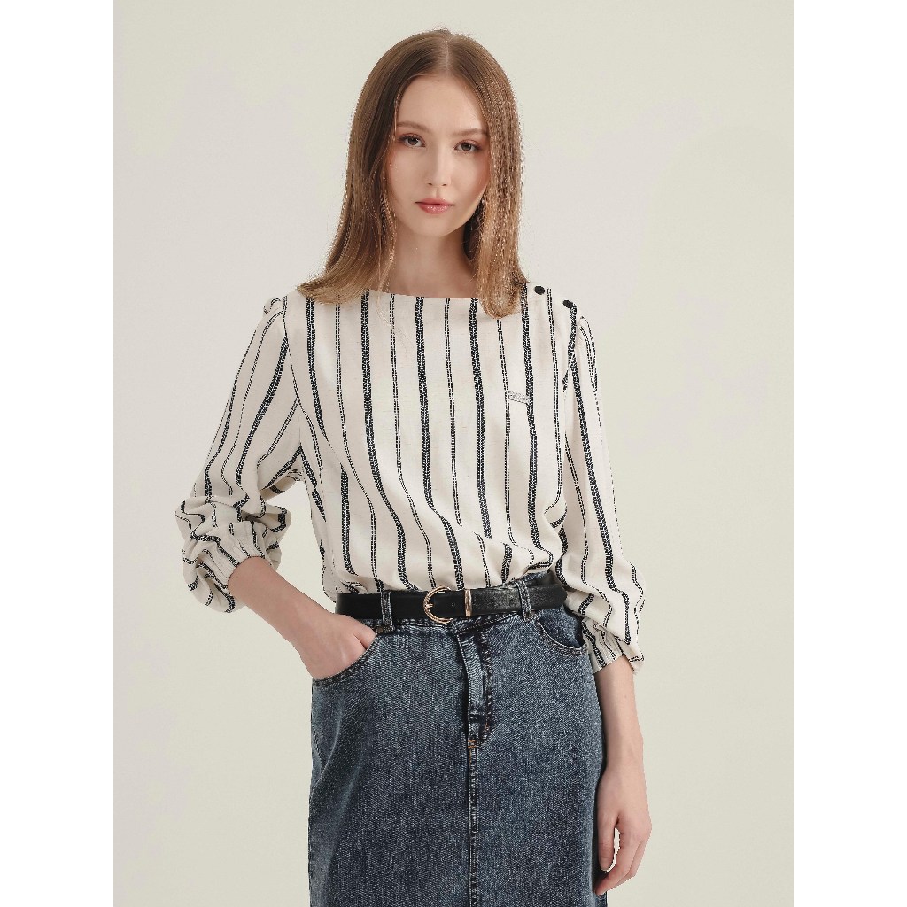 EXPAND Alenka Blouse |Kemeja Wanita - Atasan Lengan Panjang