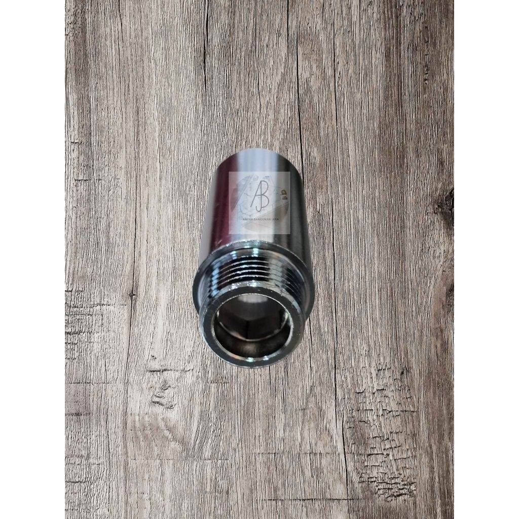 Sok Sambungan Kran Stainless 5cm / Double Sock Stainless / Sok Sambung Kran / Sok Drat Nepel / Sok K