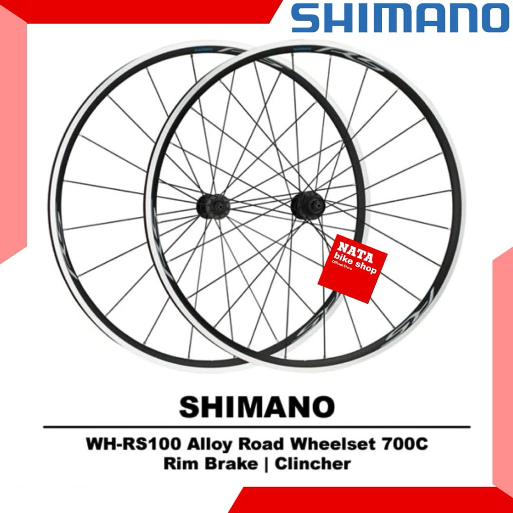 Wheelset Shimano RS100 Rim Brake Alloy Clincher New