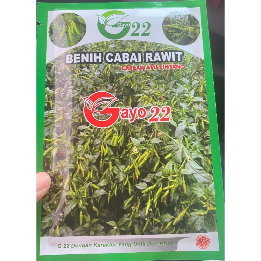 +-10Gram Benih Cabai Rawit Varietas Gayo22  - Cabe Rawit Setan - Varietas Gayo22