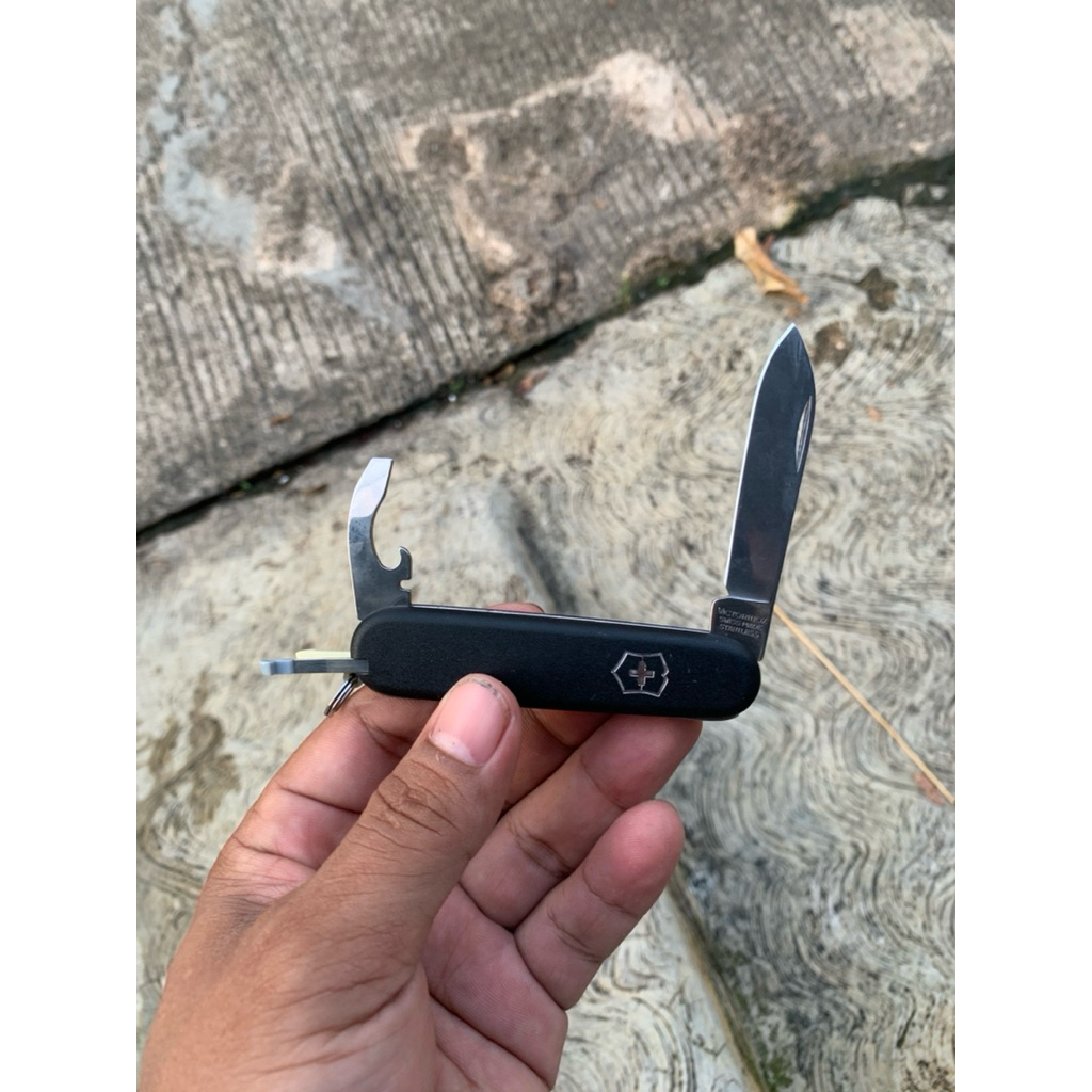 pisau lipat victorinox original swiss stanlless