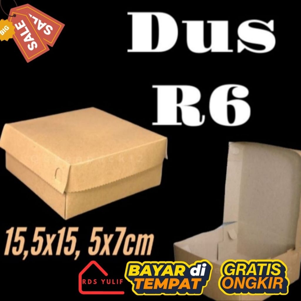 Dus R6/ Dus Jajan/ Kardus Jajan/ 15x15x7