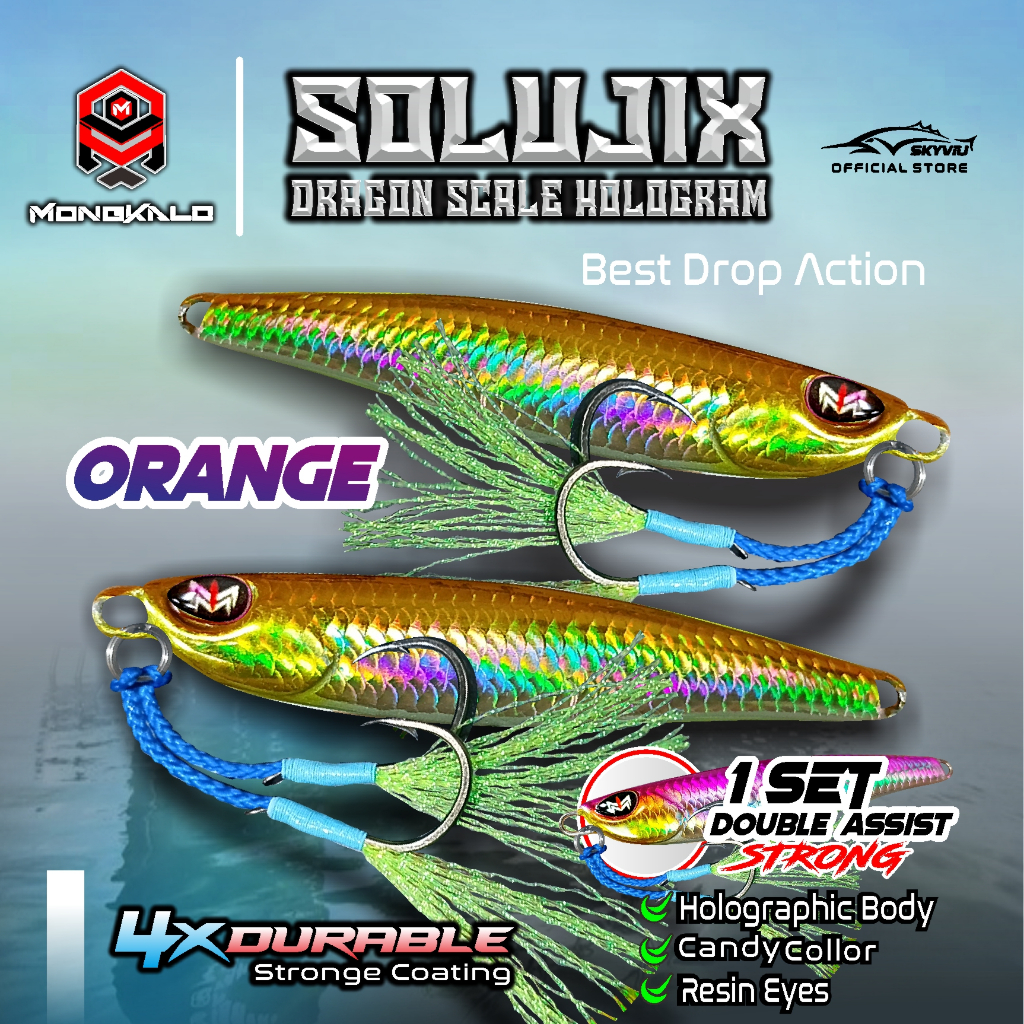 Mongkalo Solujix Sisik-Kecil noGID noMotif Candy 20 Orange