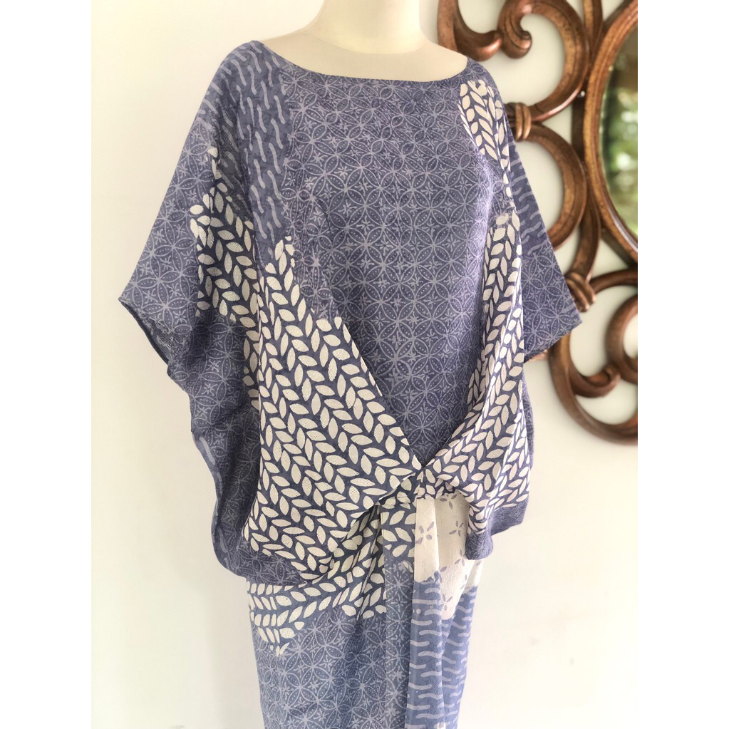 PAPELARIA - One Set Setelan Batik Batwing Viscose Wanita Premium