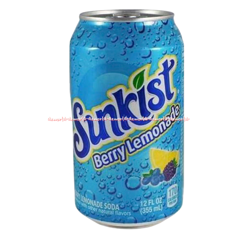 Sunkist 355ml Berry Lemonade Soda 12oz Minuman Soda Kaleng Orange Soda Zero Soda Minuman Soda Rasa B