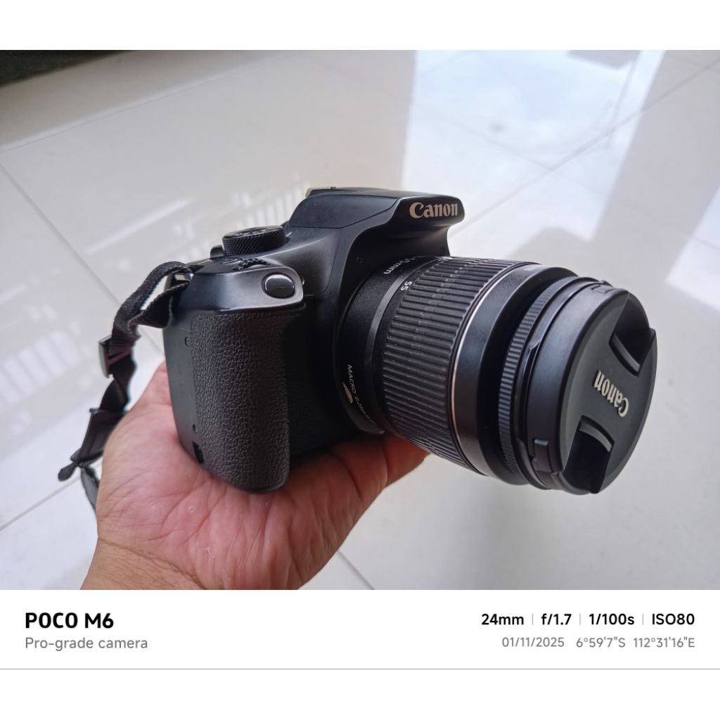 Canon 1300D LIKE NEW - CameraProduk Bekas
DSLR Wifi
