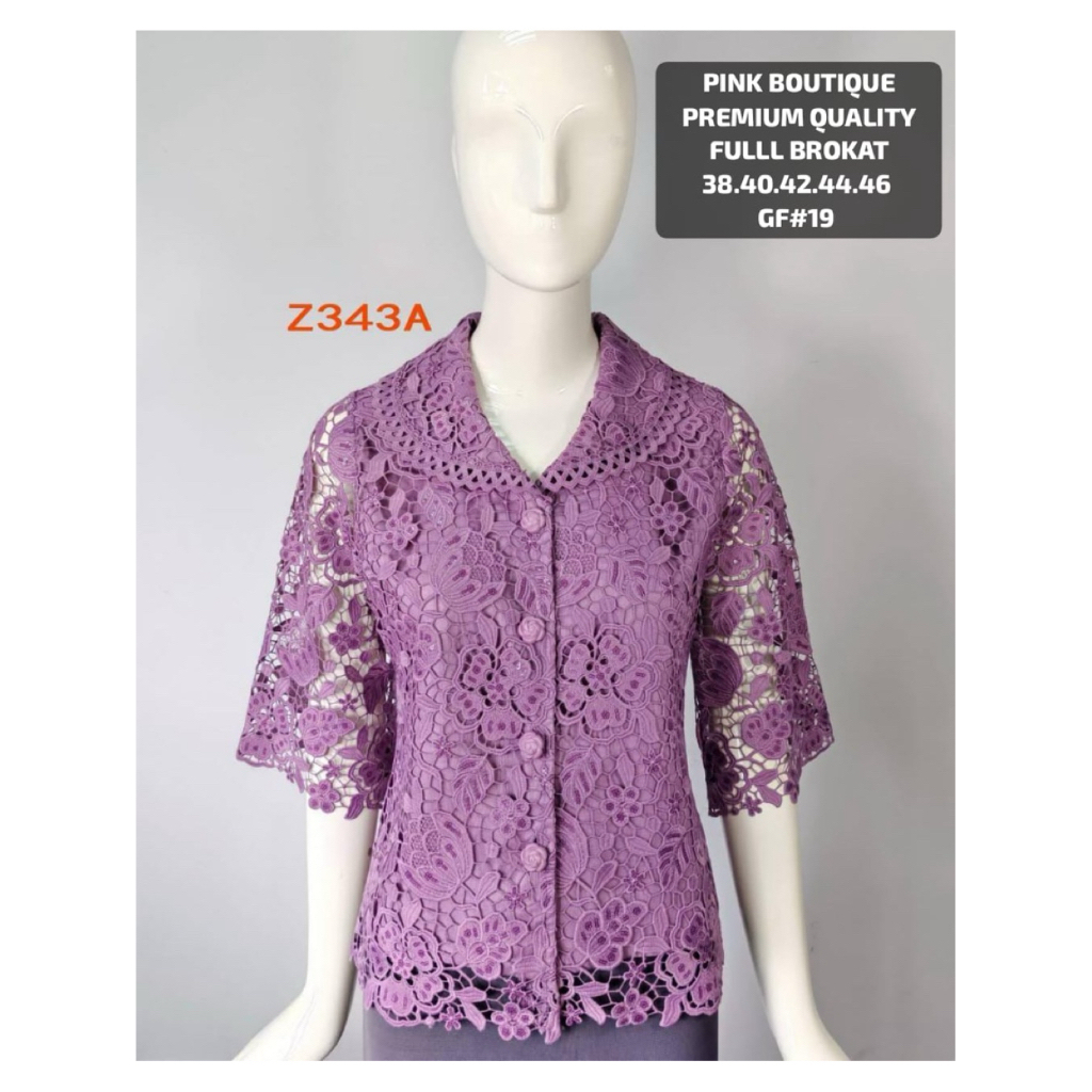ATASAN FULL BROKAT PINK BOUTIQUE PREMIUM IMPORT BANGKOK