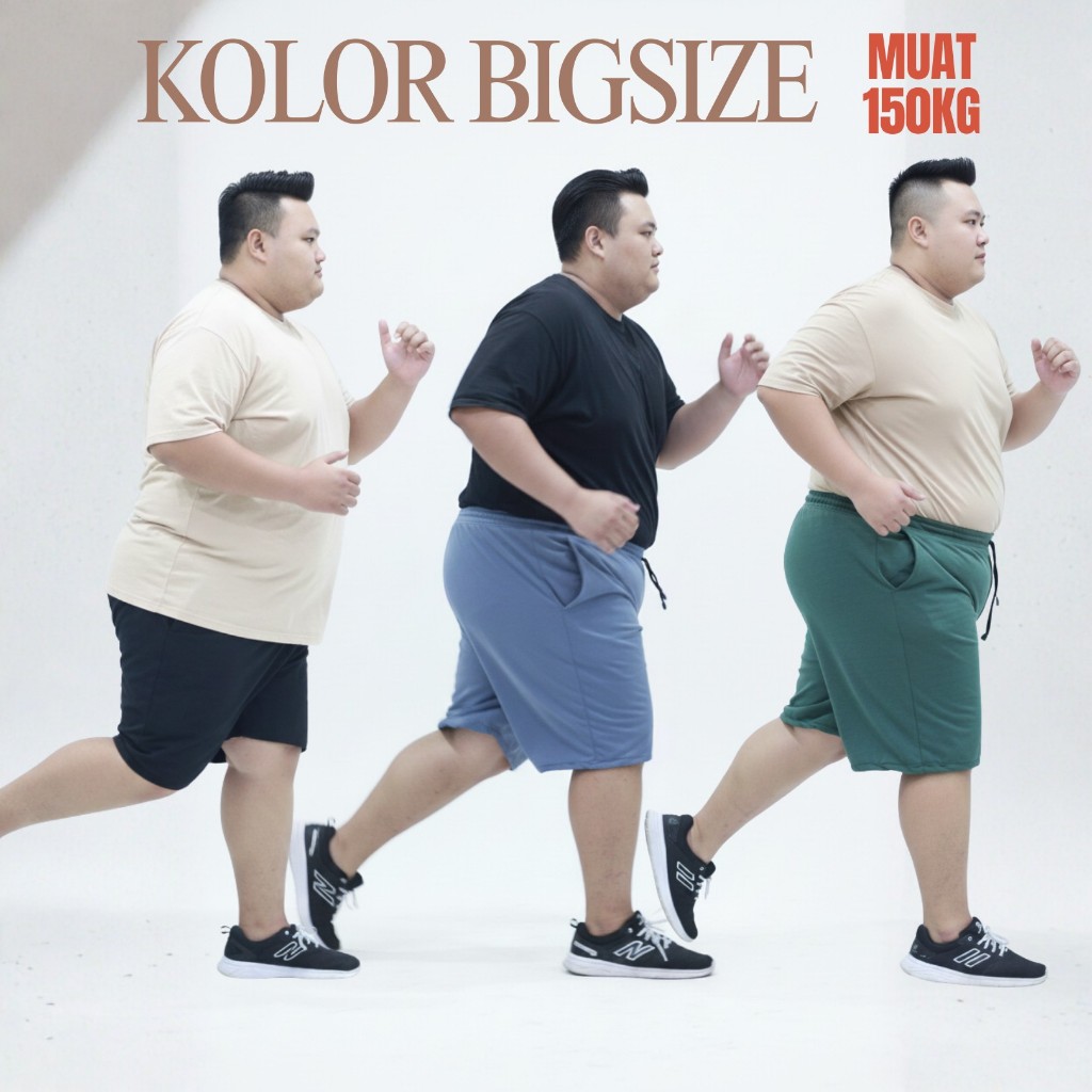 CELANA PENDEK KOLOR PRIA DEWASA JUMBO PINGGANG KARET UKURAN BESAR PRIA BIG SIZE BABY TERRY