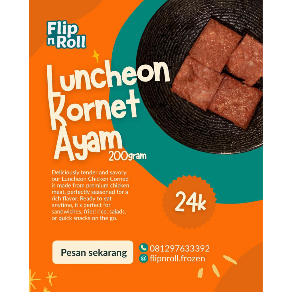 Luncheon Kornet Ayam frozen