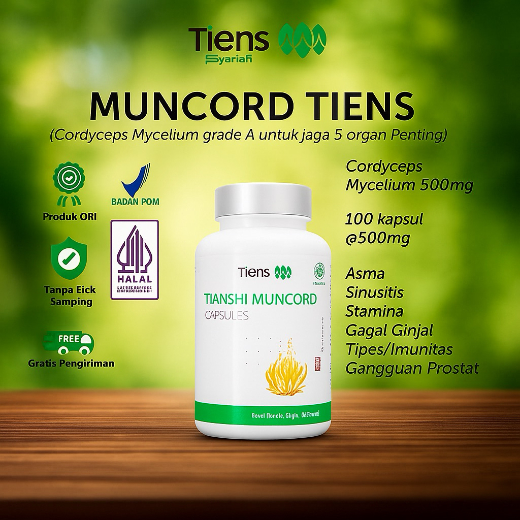 Muncord TIENS Cordyceps Grade A - Imunitas | Stamina | Sinus | Asma | Tipes | Gagal Ginjal | Cuci Da