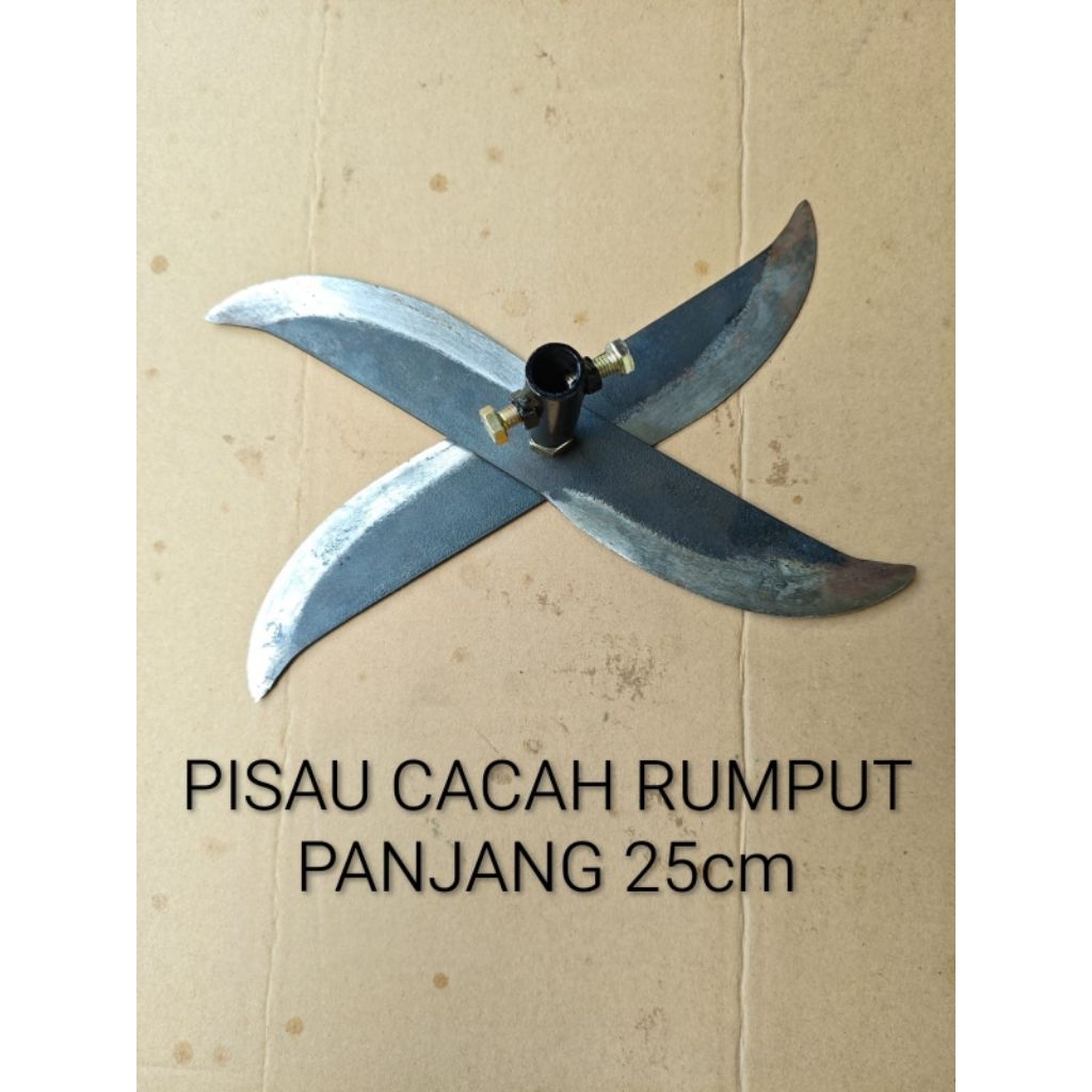 MATA PISAU CACAH RUMPUT & TANAMAN PAKAN TERNAK – PANJANG 25 CM | AS SAMBUNGAN 10MM / 12MM