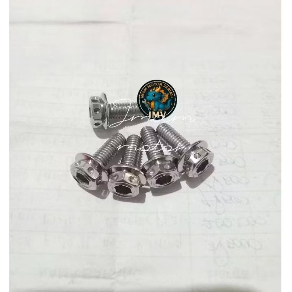 baut piringan cakram Stainles supra x lama drat 10 Vario150 new lobang 5