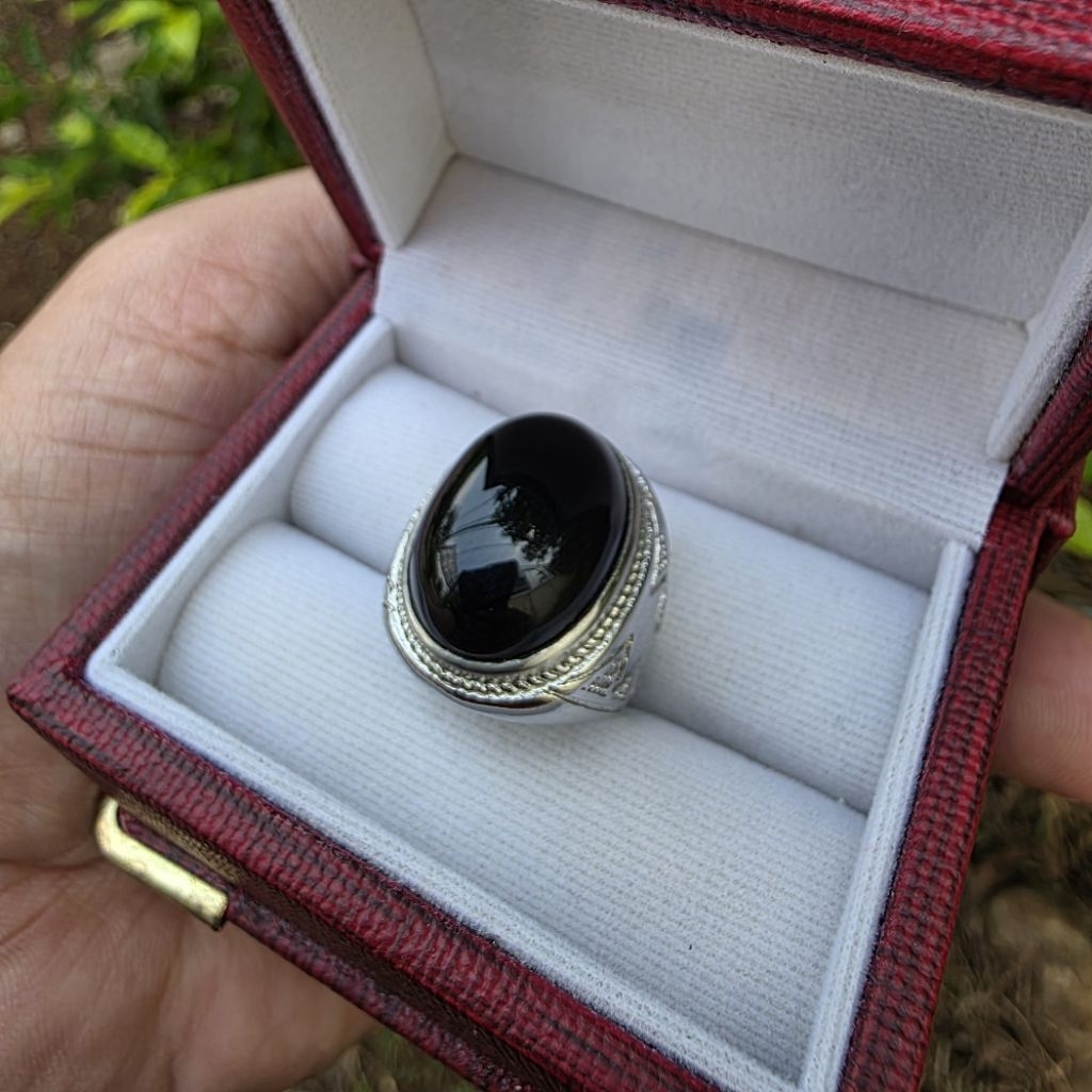 Cincin Batu Kecubung Wulung Kualitas Super